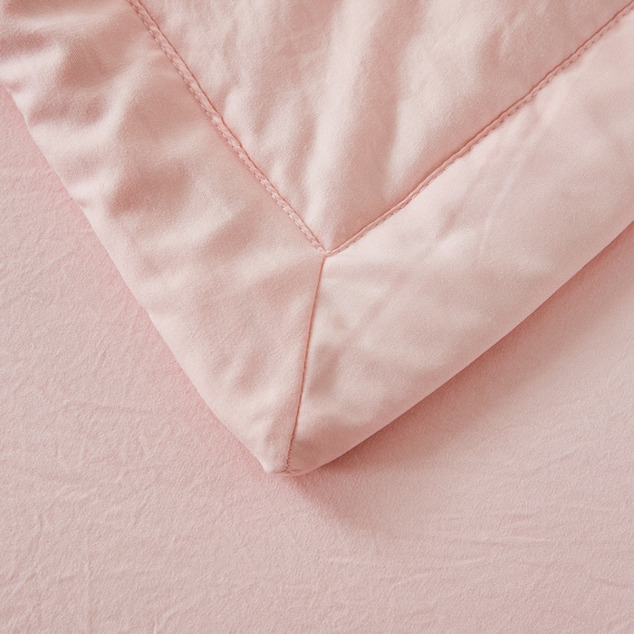 91家纺网 家纺一手货源 找家纺 爱屋及屋 2026新款撞色双拼新疆棉花夏被空调被夏凉被 单拼-粉玉