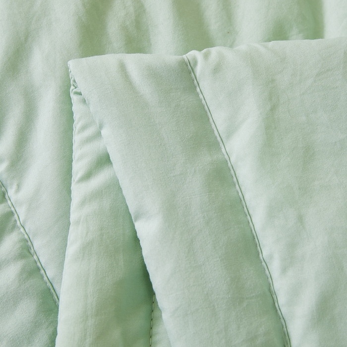 91家纺网 家纺一手货源 找家纺 爱屋及屋 2026新款撞色双拼新疆棉花夏被空调被夏凉被 单拼-果绿