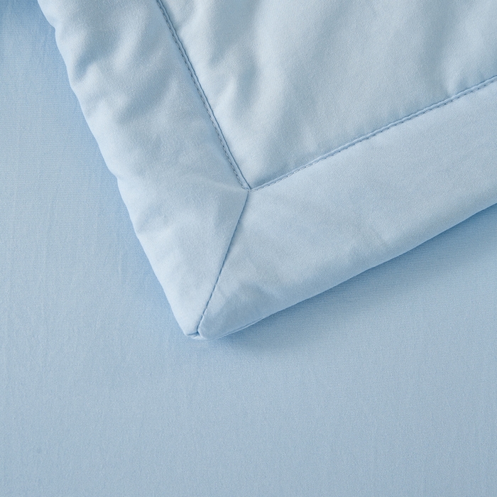 91家纺网 家纺一手货源 找家纺 爱屋及屋 2026新款撞色双拼新疆棉花夏被空调被夏凉被 单拼-天蓝