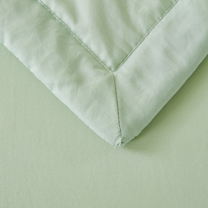 91家纺网 家纺一手货源 找家纺 爱屋及屋 2026新款撞色双拼新疆棉花夏被空调被夏凉被 单拼-果绿