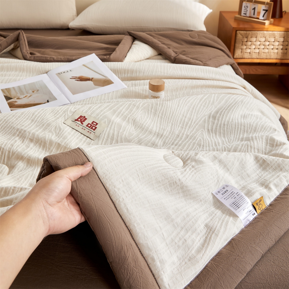 91家纺网 家纺一手货源 找家纺 （总）恬思语家纺 2026春夏新款全棉色织大提花棉花夏被空调被夏凉被四件套芳华系列