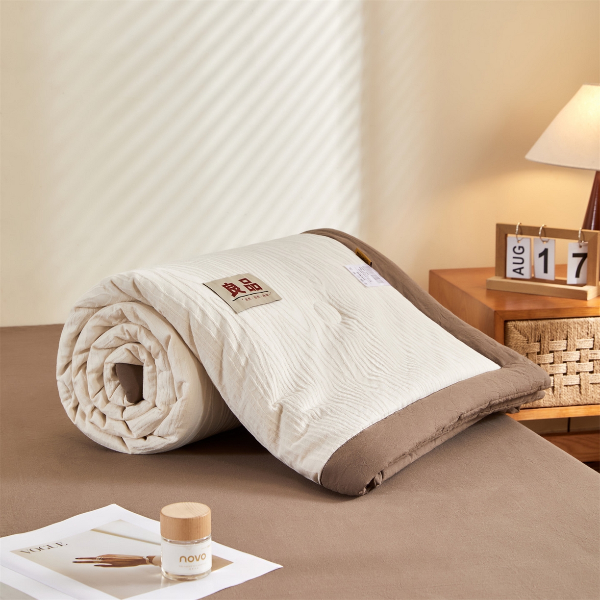 91家纺网 家纺一手货源 找家纺 （总）恬思语家纺 2026春夏新款全棉色织大提花棉花夏被空调被夏凉被四件套芳华系列