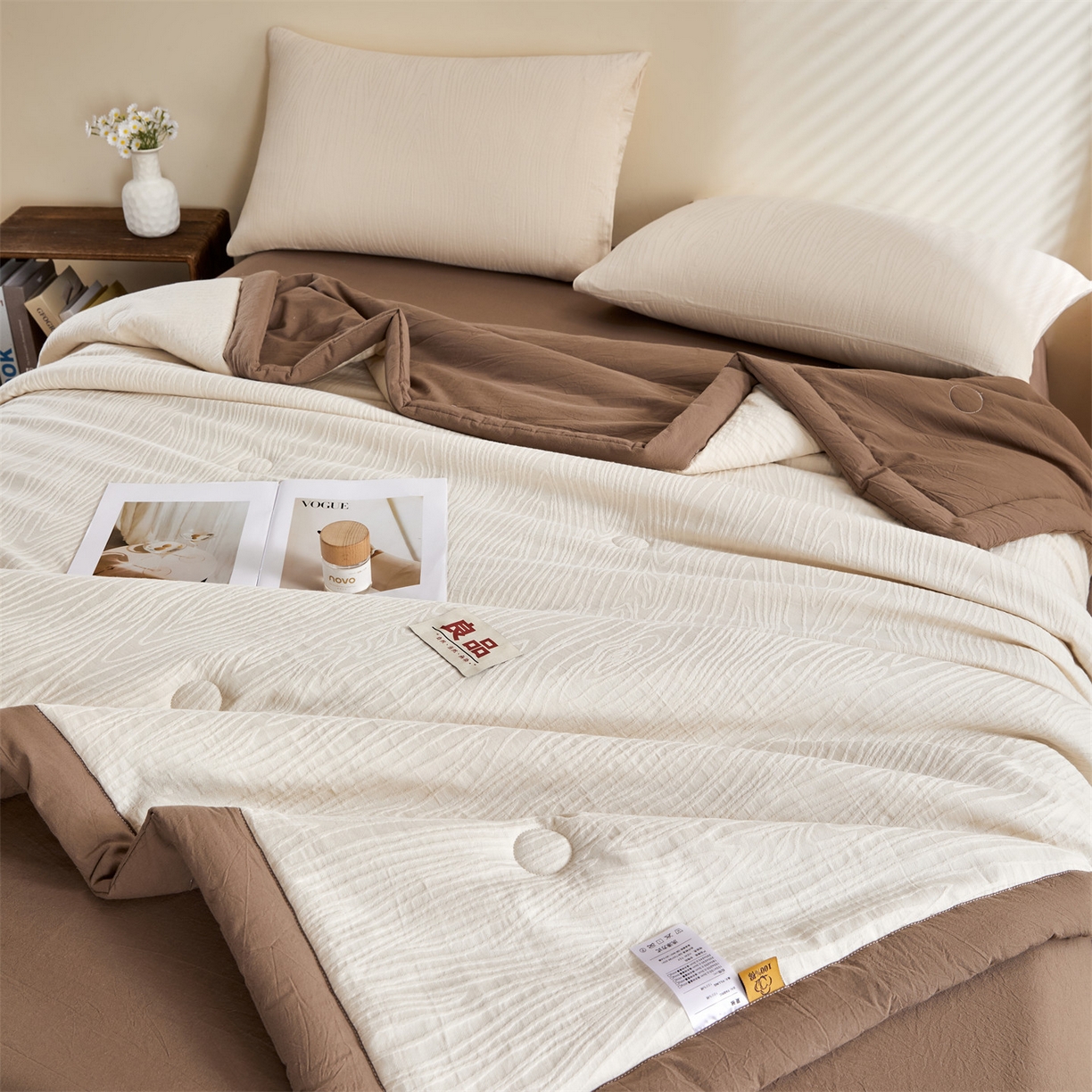 91家纺网 家纺一手货源 找家纺 （总）恬思语家纺 2026春夏新款全棉色织大提花棉花夏被空调被夏凉被四件套芳华系列