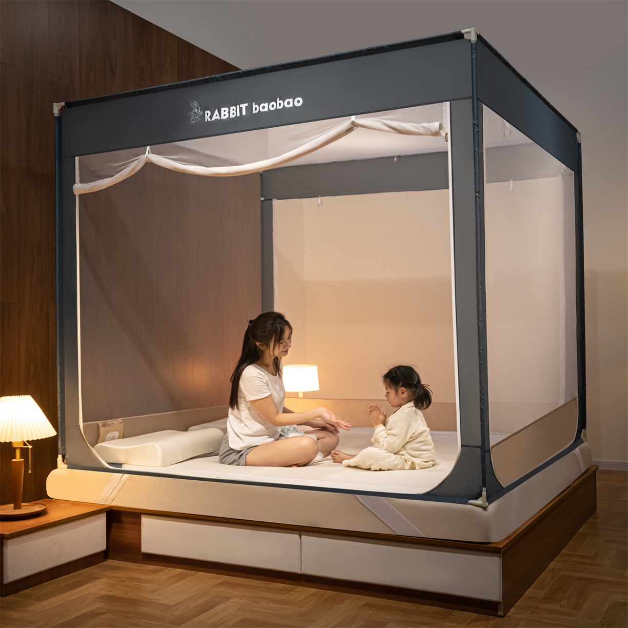 91家纺网 家纺一手货源 找家纺 （总）飞轮海蚊帐 2026新款防蚊防摔加密网纱回底蚊帐-z90