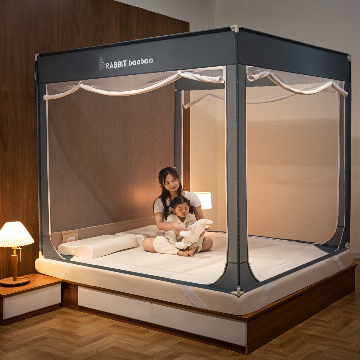 91家纺网 家纺一手货源 找家纺 （总）飞轮海蚊帐 2026新款防蚊防摔加密网纱回底蚊帐-z90