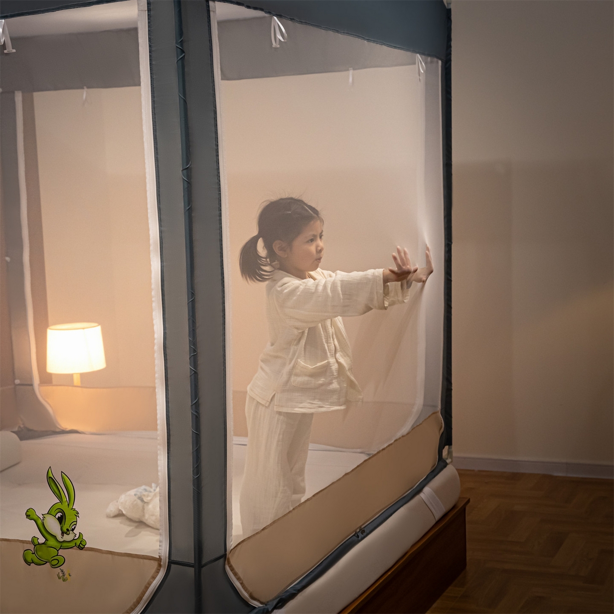 91家纺网 家纺一手货源 找家纺 （总）飞轮海蚊帐 2026新款防蚊防摔加密网纱回底蚊帐-z90