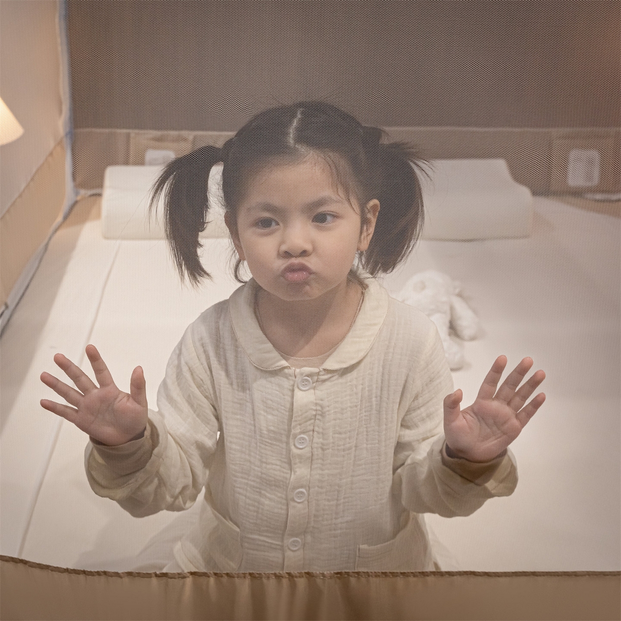 91家纺网 家纺一手货源 找家纺 飞轮海蚊帐 2026新款防蚊防摔加密网纱回底蚊帐-z90 萌萌熊