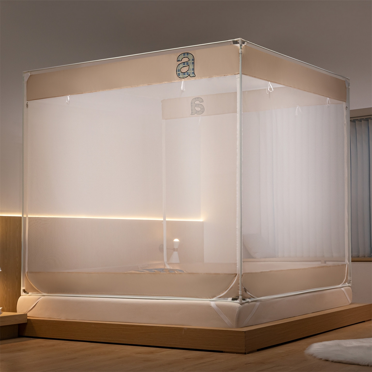 91家纺网 家纺一手货源 找家纺 （总）飞轮海蚊帐 2026新款防蚊坐床式防滑蚊帐-Z70