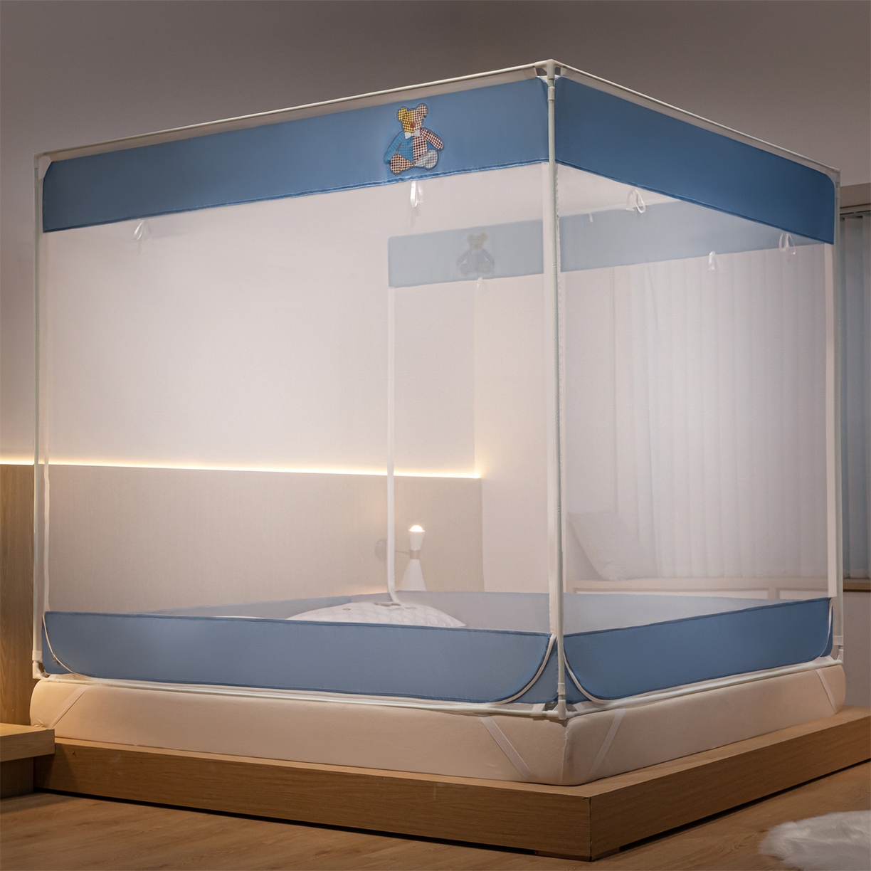 91家纺网 家纺一手货源 找家纺 （总）飞轮海蚊帐 2026新款防蚊坐床式防滑蚊帐-Z70