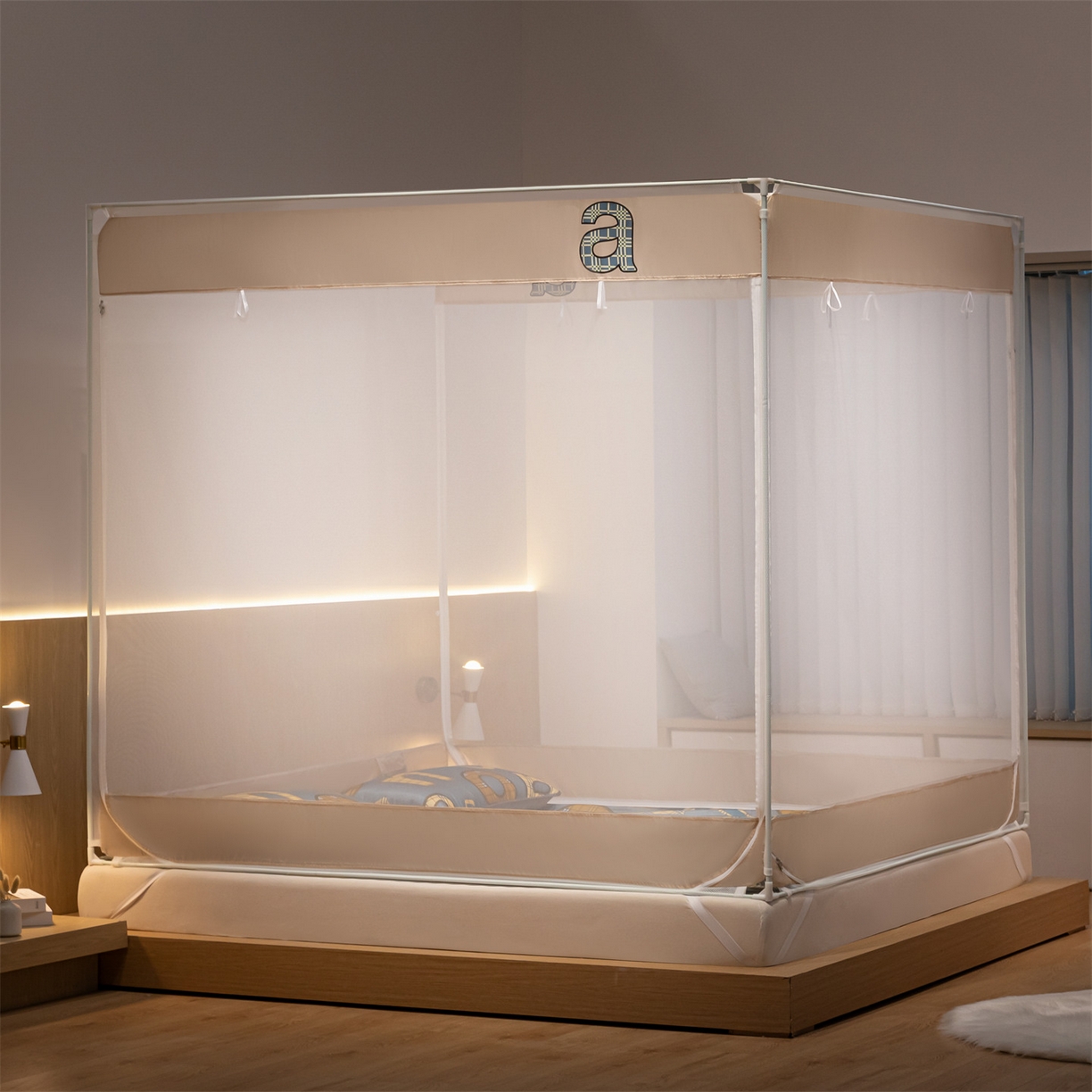 91家纺网 家纺一手货源 找家纺 飞轮海蚊帐 2026新款防蚊坐床式防滑蚊帐-Z70 波尔多