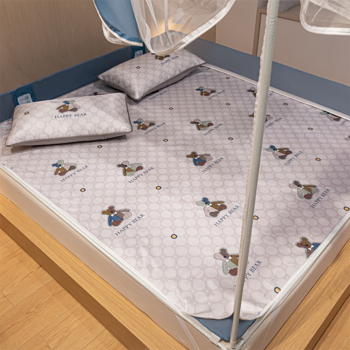 91家纺网 家纺一手货源 找家纺 飞轮海蚊帐 2026新款防蚊坐床式防滑蚊帐-Z70 开心熊