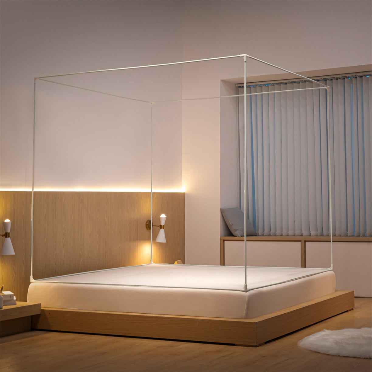 91家纺网 家纺一手货源 找家纺 飞轮海蚊帐 2026新款防蚊坐床式防滑蚊帐-Z70 波尔多