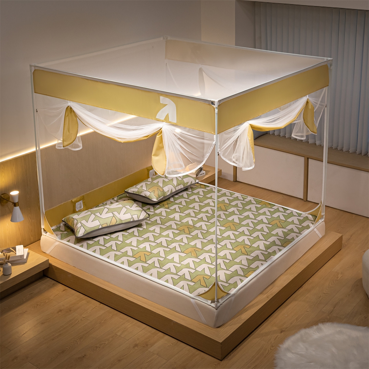 91家纺网 家纺一手货源 找家纺 （总）飞轮海蚊帐 2026新款防蚊坐床式防滑蚊帐-Z70