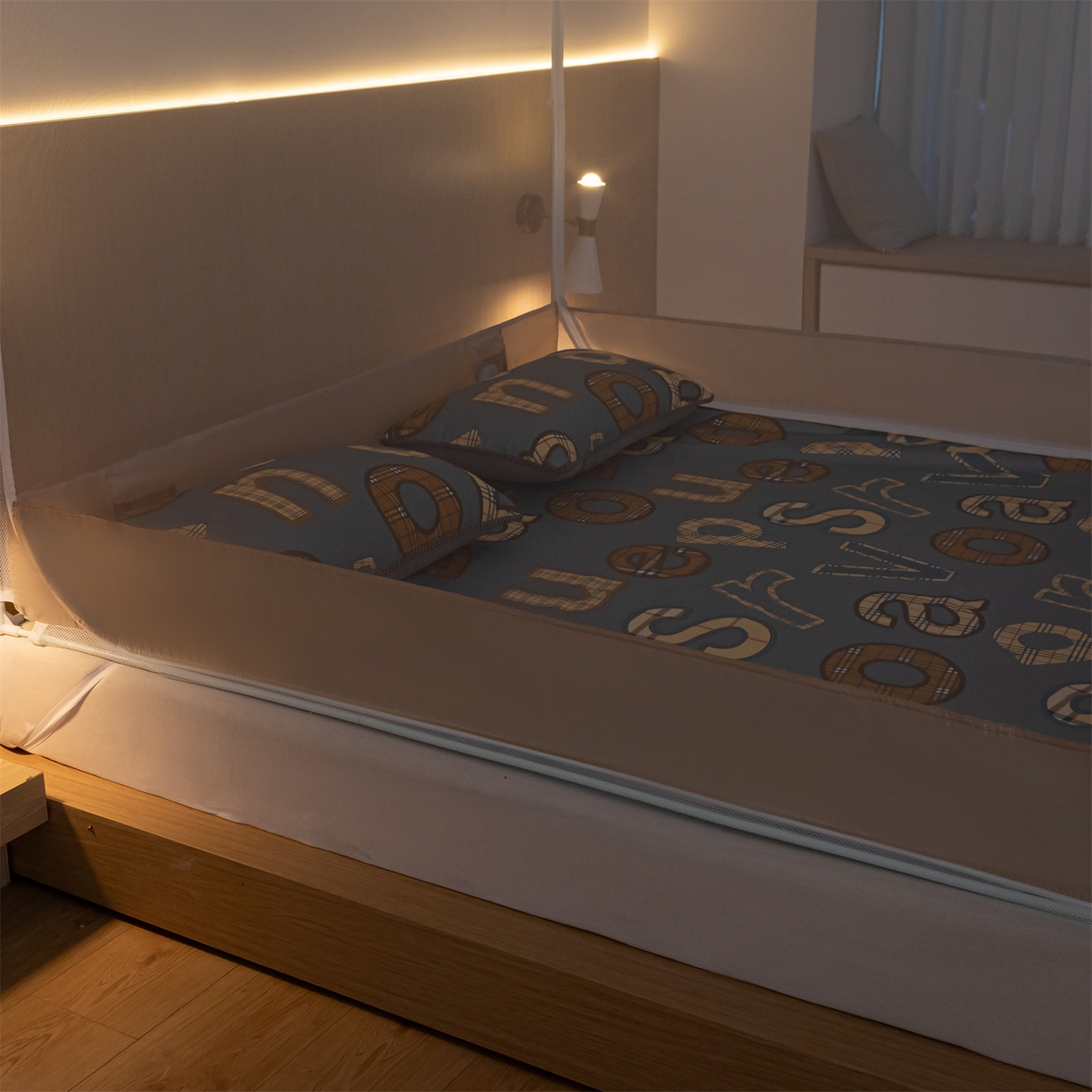 91家纺网 家纺一手货源 找家纺 飞轮海蚊帐 2026新款防蚊坐床式防滑蚊帐-Z70 波尔多