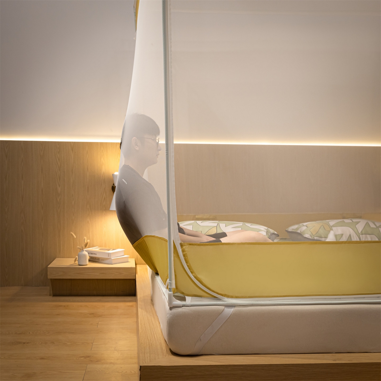 91家纺网 家纺一手货源 找家纺 飞轮海蚊帐 2026新款防蚊坐床式防滑蚊帐-Z70 箭羽