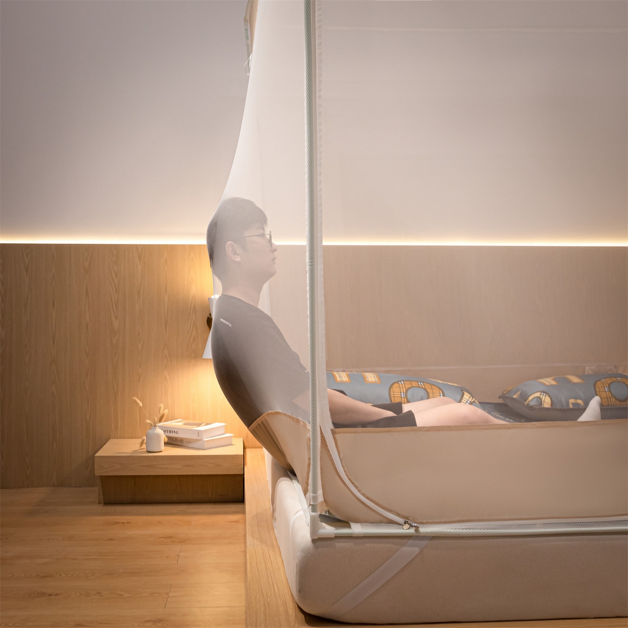 91家纺网 家纺一手货源 找家纺 飞轮海蚊帐 2026新款防蚊坐床式防滑蚊帐-Z70 波尔多