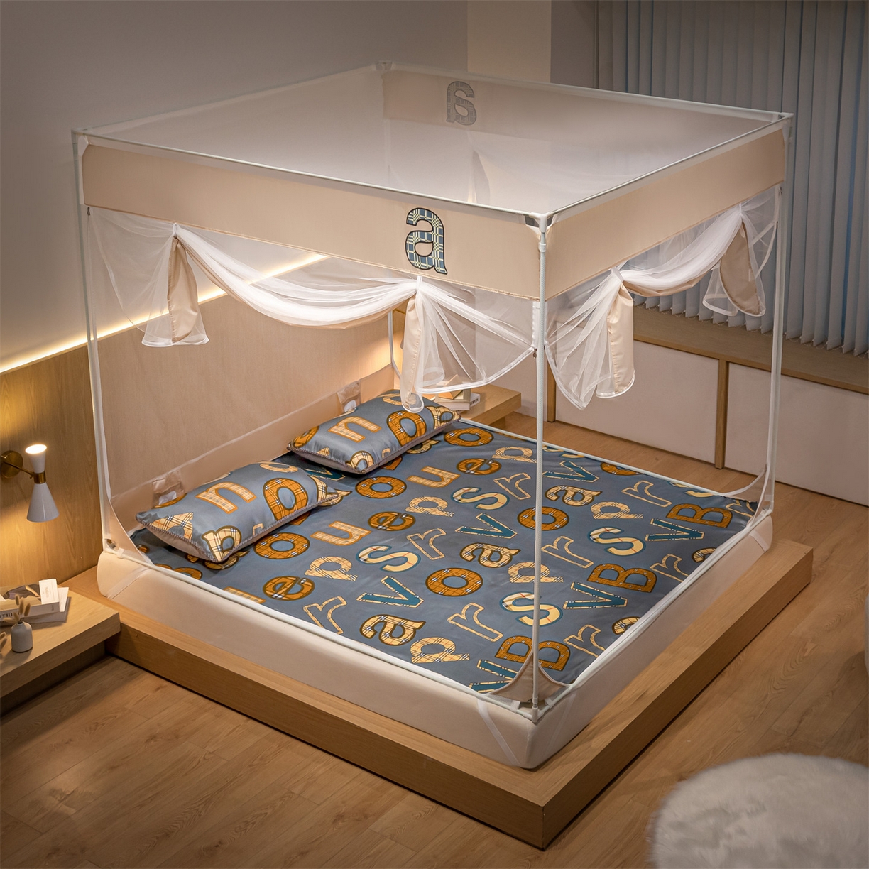 91家纺网 家纺一手货源 找家纺 飞轮海蚊帐 2026新款防蚊坐床式防滑蚊帐-Z70 波尔多