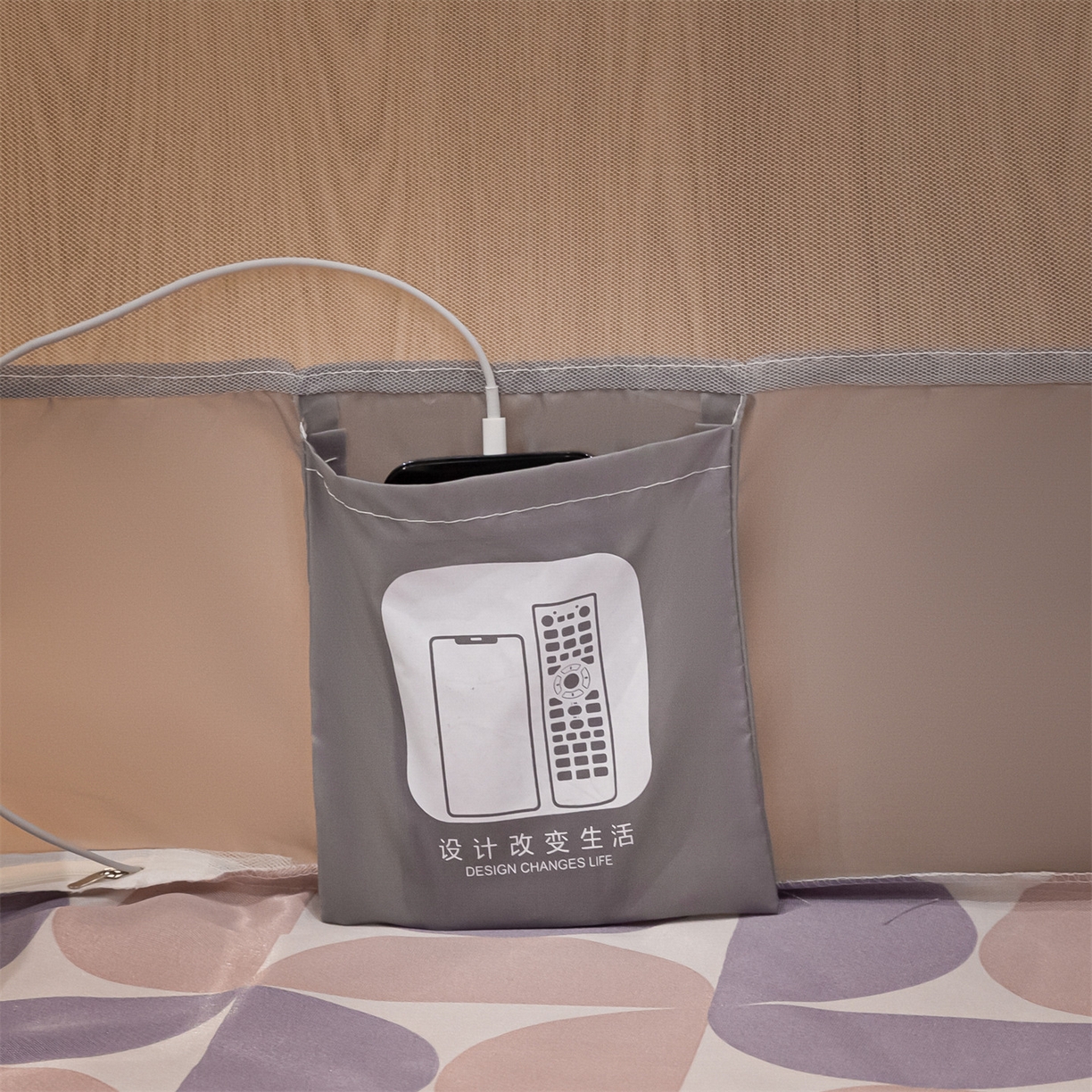 91家纺网 家纺一手货源 找家纺 飞轮海蚊帐 2026新款防蚊坐床式防滑蚊帐-Z70 几何半圆