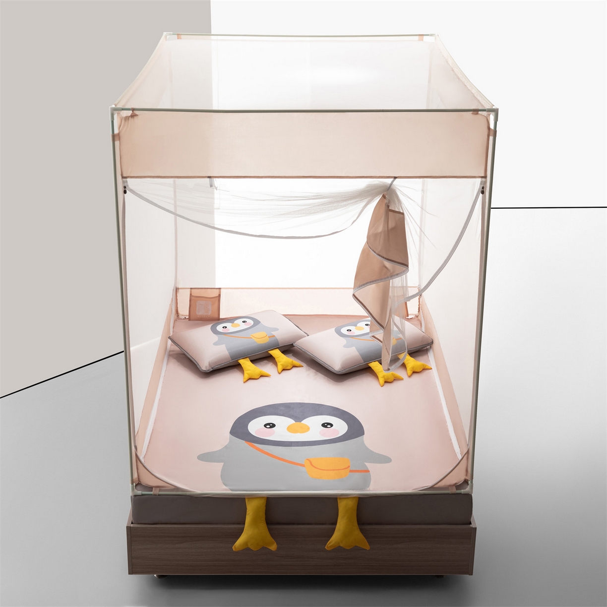 飞轮海蚊帐 2026新款凉席蚊帐二合一坐床蚊帐-Z71 上学企鹅