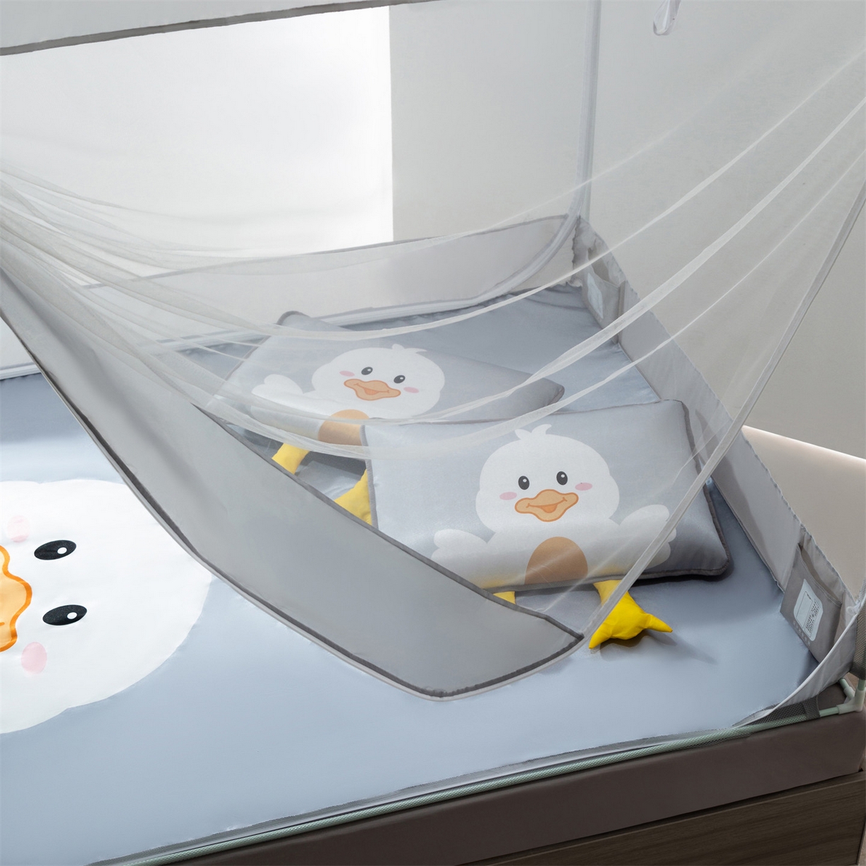 91家纺网 家纺一手货源 找家纺 （总）飞轮海蚊帐 2026新款凉席蚊帐二合一坐床蚊帐-Z71