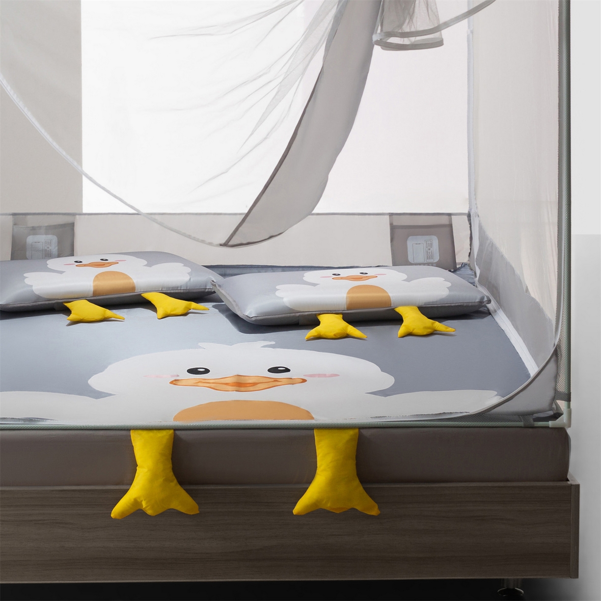 91家纺网 家纺一手货源 找家纺 （总）飞轮海蚊帐 2026新款凉席蚊帐二合一坐床蚊帐-Z71