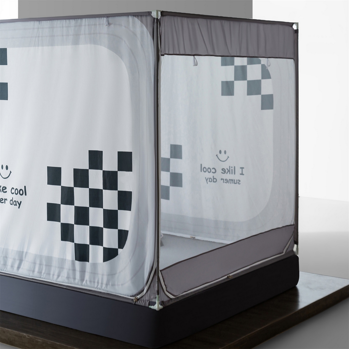 91家纺网 家纺一手货源 找家纺 （总）飞轮海蚊帐 2026新款防摔全包防护坐床旗舰款蚊帐-Z72