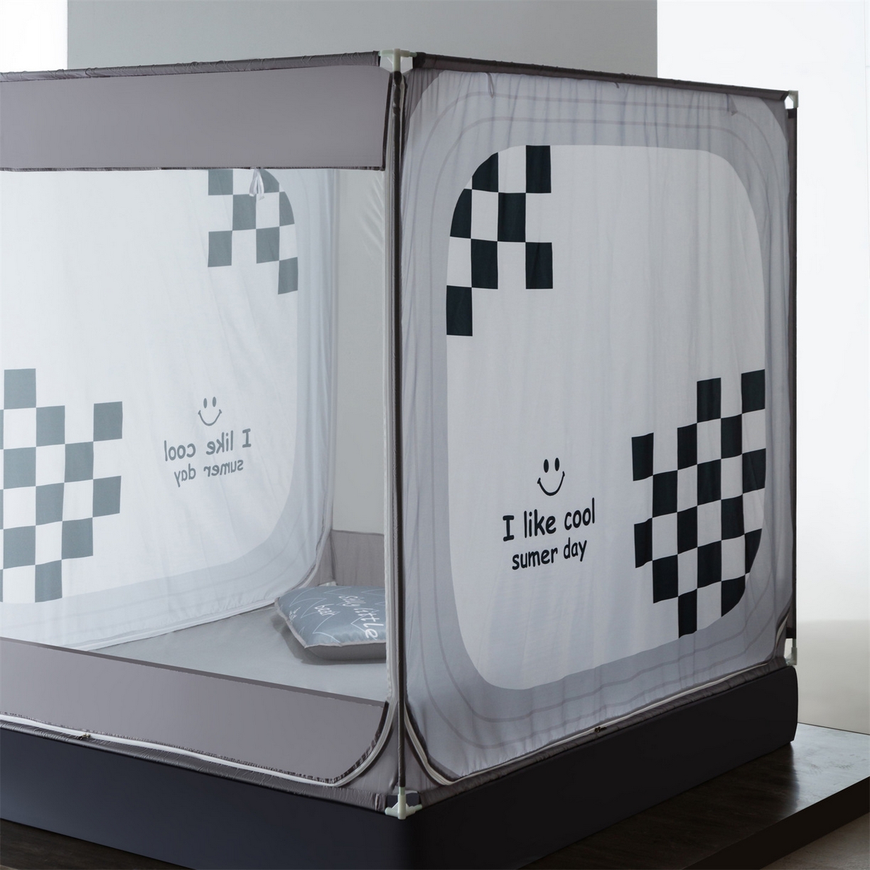 91家纺网 家纺一手货源 找家纺 （总）飞轮海蚊帐 2026新款防摔全包防护坐床旗舰款蚊帐-Z72