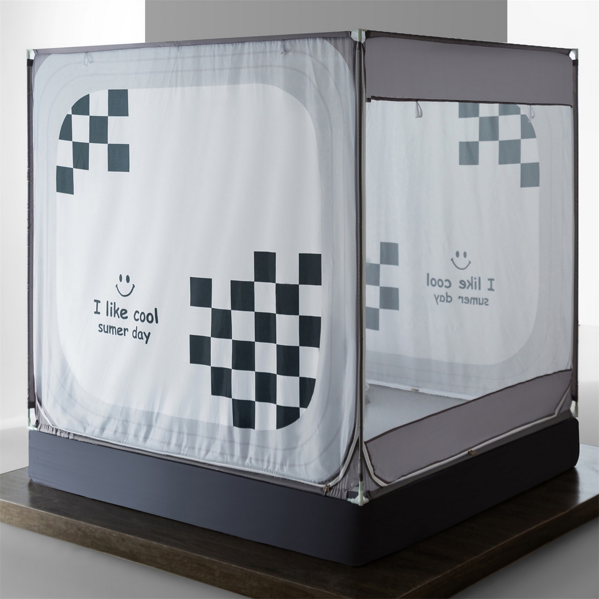 91家纺网 家纺一手货源 找家纺 （总）飞轮海蚊帐 2026新款防摔全包防护坐床旗舰款蚊帐-Z72