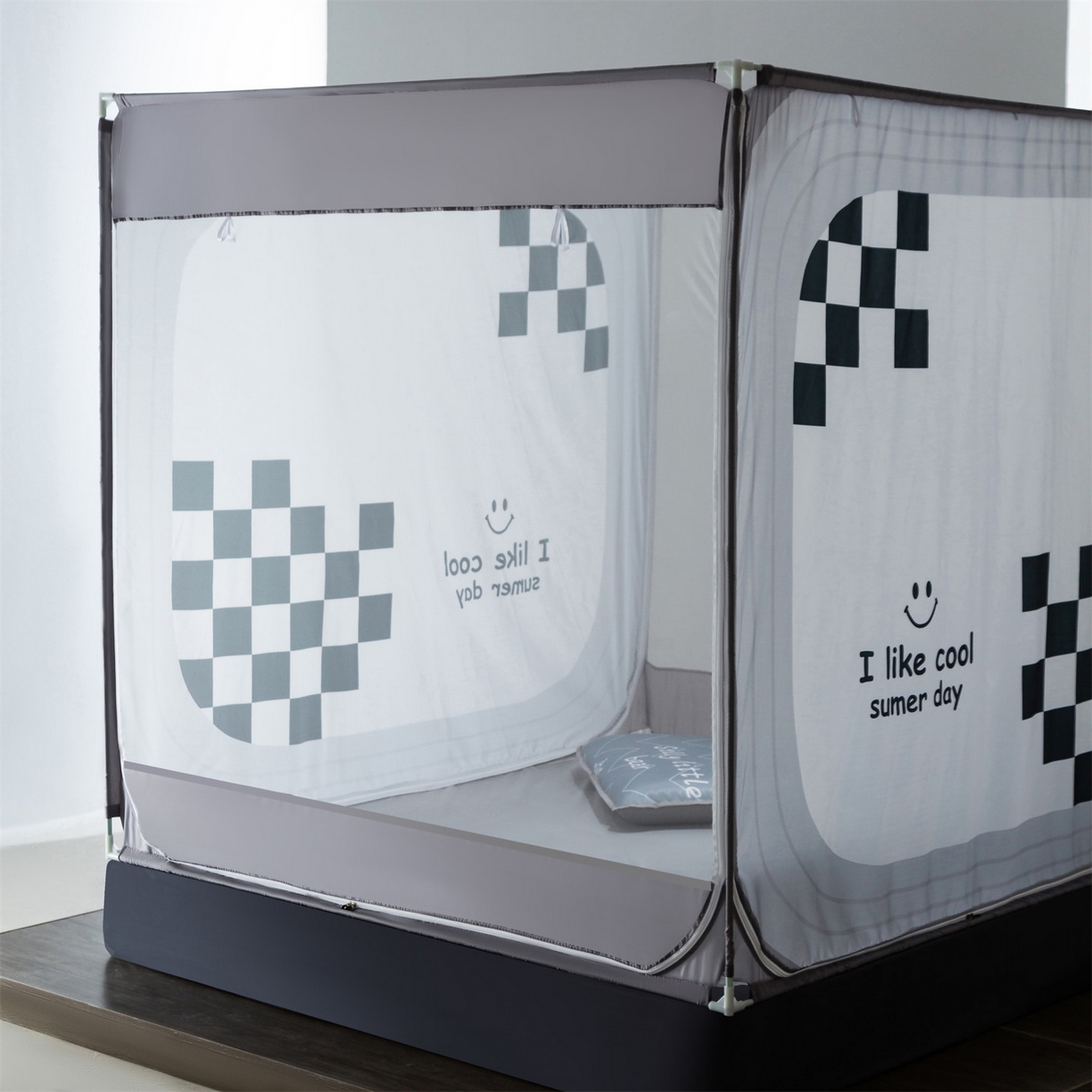 91家纺网 家纺一手货源 找家纺 （总）飞轮海蚊帐 2026新款防摔全包防护坐床旗舰款蚊帐-Z72