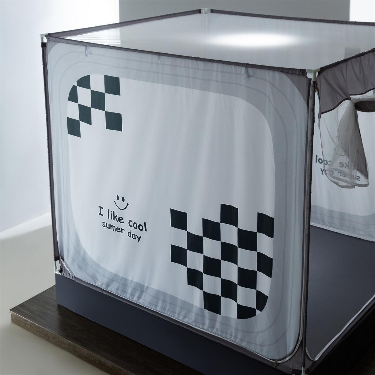 91家纺网 家纺一手货源 找家纺 （总）飞轮海蚊帐 2026新款防摔全包防护坐床旗舰款蚊帐-Z72