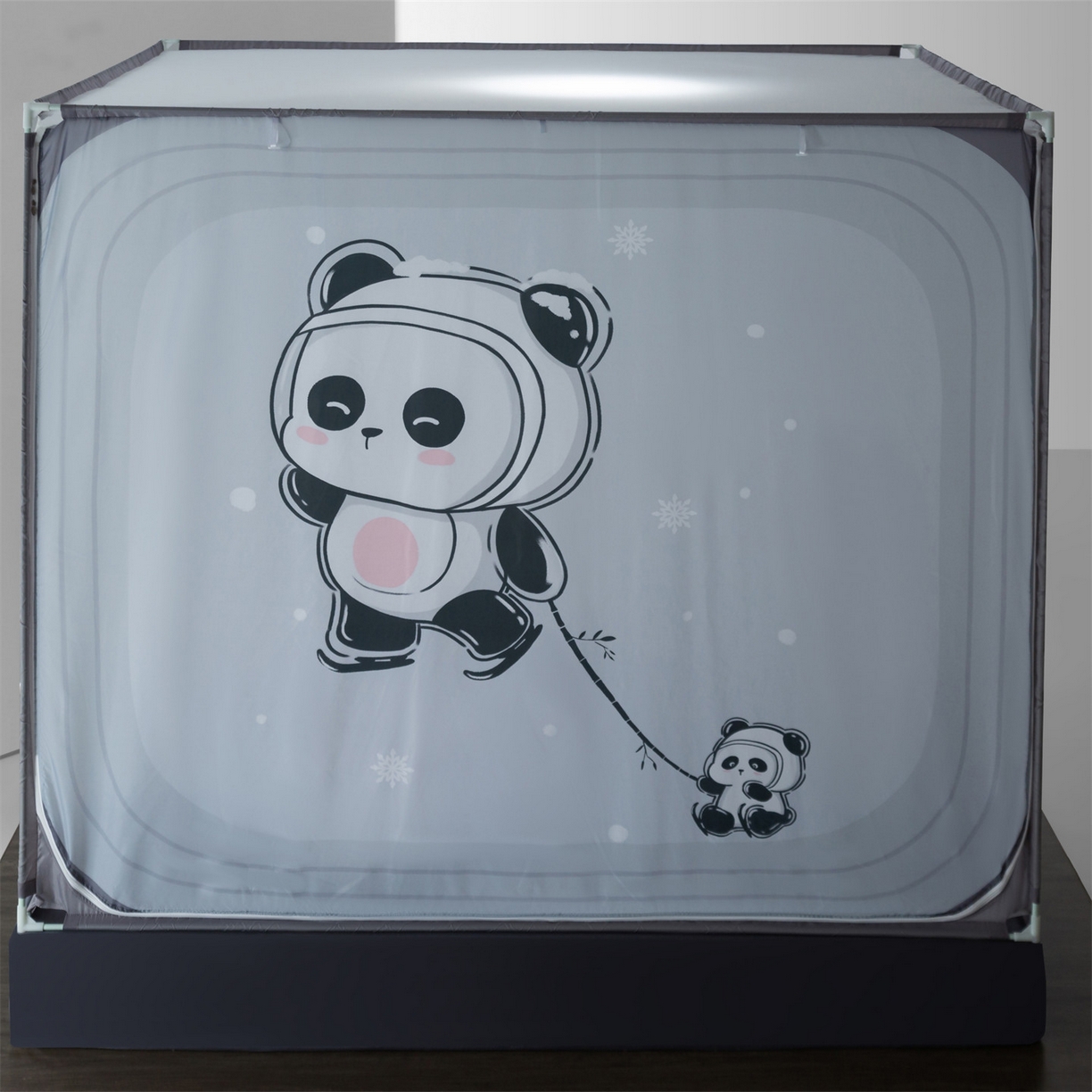 91家纺网 家纺一手货源 找家纺 飞轮海蚊帐 2026新款防摔全包防护坐床旗舰款蚊帐-Z72 小熊熊