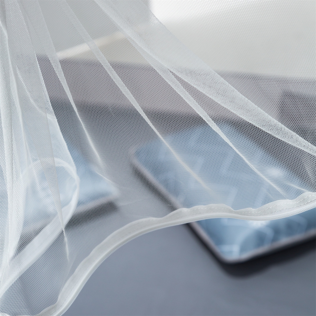 91家纺网 家纺一手货源 找家纺 飞轮海蚊帐 2026新款防摔全包防护坐床旗舰款蚊帐-Z72 棋盘格