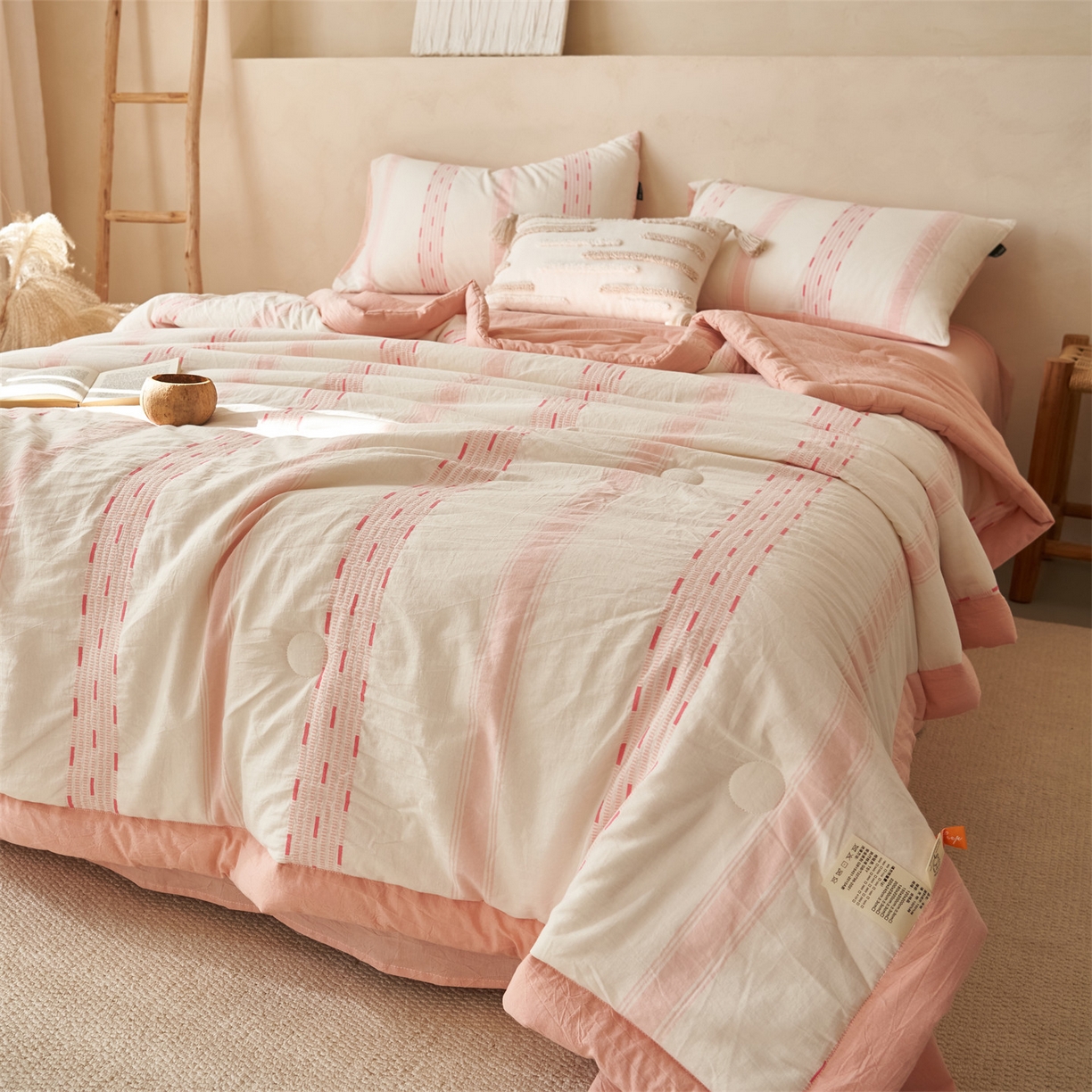 91家纺网 家纺一手货源 找家纺 （总）恬思语家纺 2026春夏新款全棉色织大提花棉花夏被空调被夏凉被四件套如意系列