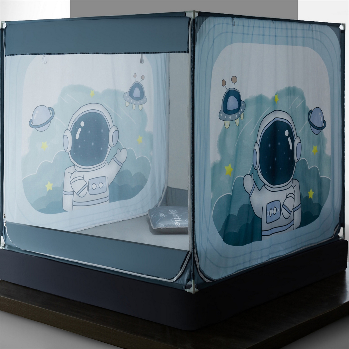 91家纺网 家纺一手货源 找家纺 （总）飞轮海蚊帐 2026新款防摔全包防护坐床旗舰款蚊帐-Z72