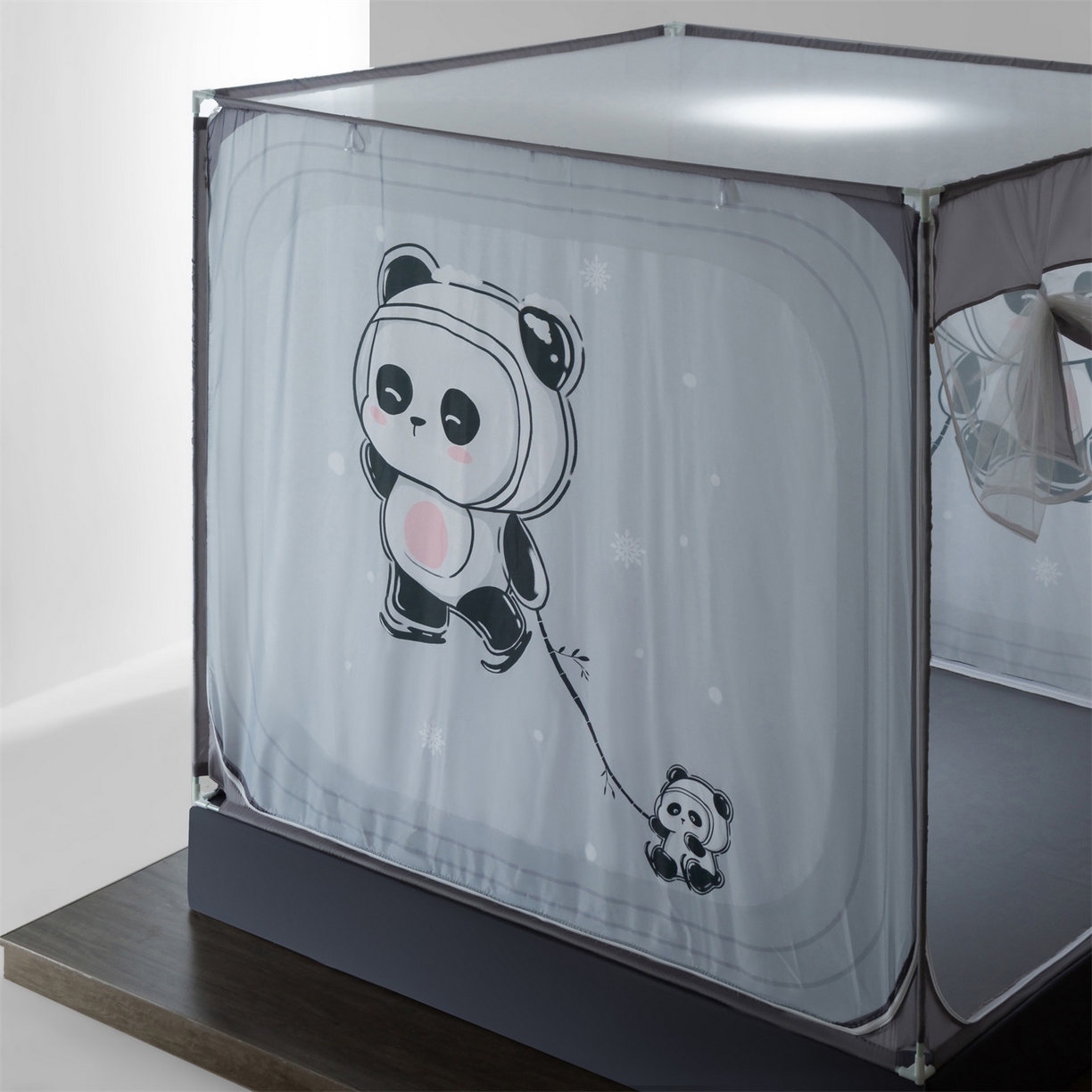 91家纺网 家纺一手货源 找家纺 飞轮海蚊帐 2026新款防摔全包防护坐床旗舰款蚊帐-Z72 小熊熊