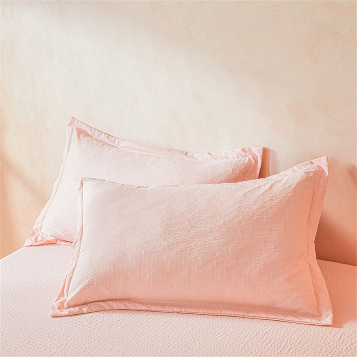 91家纺网 家纺一手货源 找家纺 西域种棉人 2026新款A类新疆棉花夏凉被加宽包边水洗棉泡泡纱吸湿透气棉花夏被空调被纯色烫画 泡芙-粉