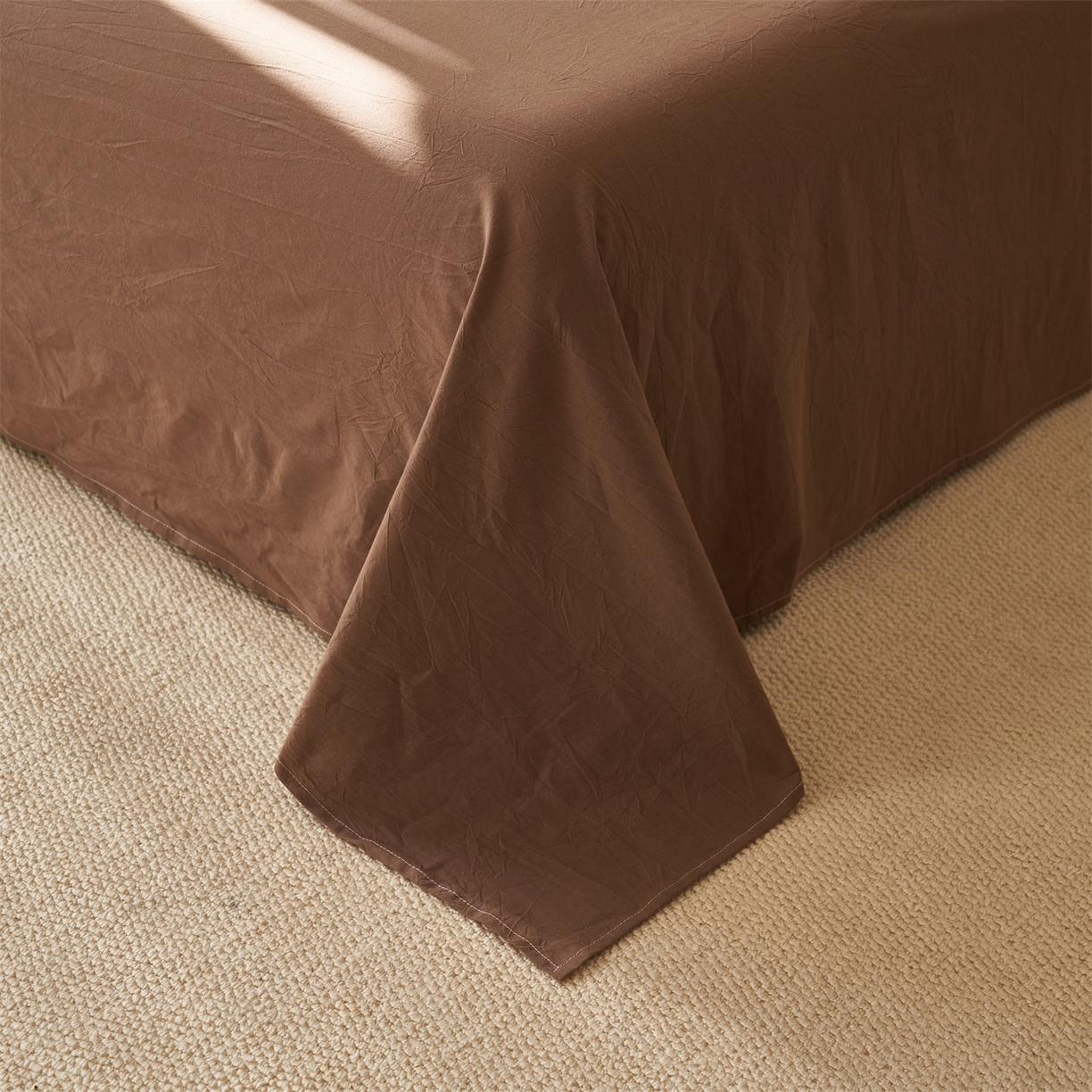 91家纺网 家纺一手货源 找家纺 恬思语家纺 2026春夏新款全棉色织大提花棉花夏被空调被夏凉被四件套如意系列 如意-棕