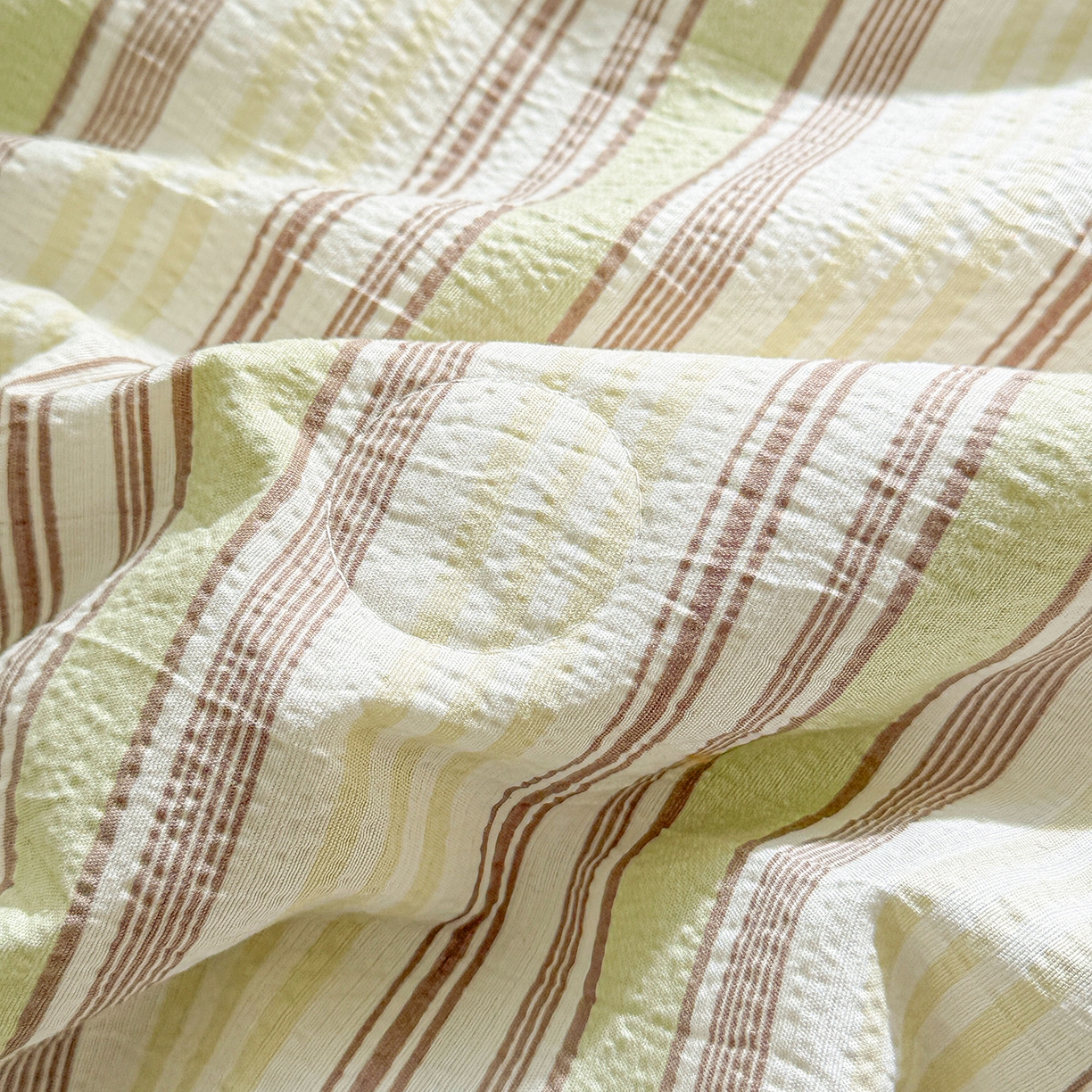 91家纺网 家纺一手货源 找家纺 N先生+V 13814689556 发大图/买家秀 2026新款A类无印风双层纱夏被夏凉被空调被 栖然-绿（夏被）