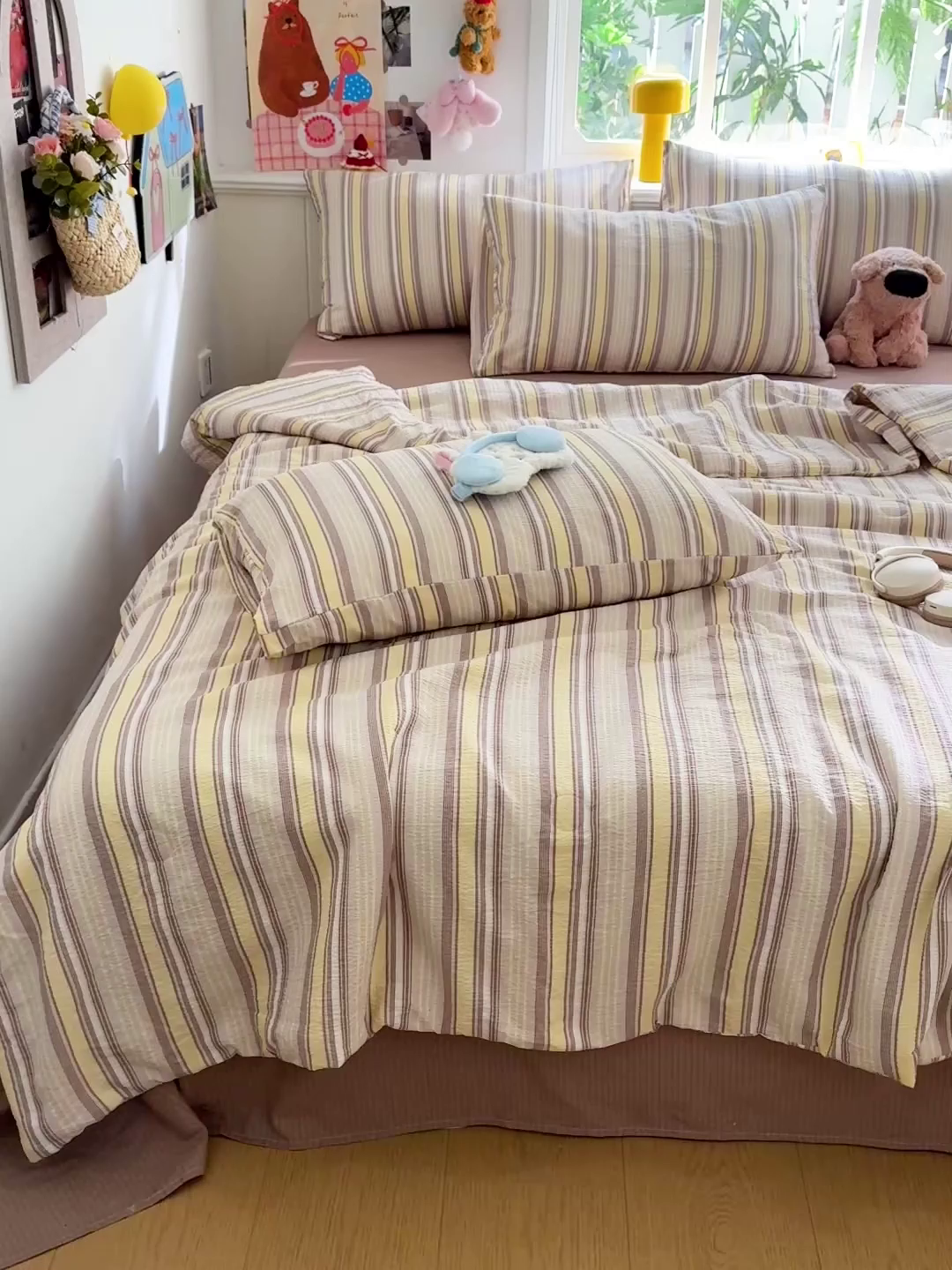91家纺网 家纺一手货源 找家纺 N先生+V 13814689556 发大图/买家秀 2026新款A类无印风双层纱夏被夏凉被空调被 栖然-黄（夏被）