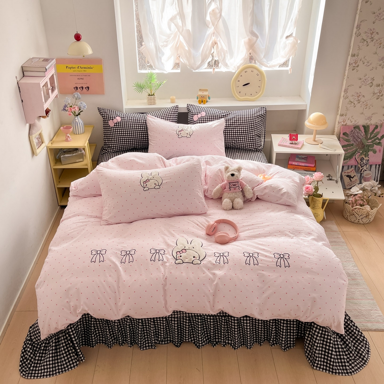 91家纺网 家纺一手货源 找家纺 （总）格真 2026新款古法水洗棉云感纱立体绣花贴布绣单品枕套被套三件套