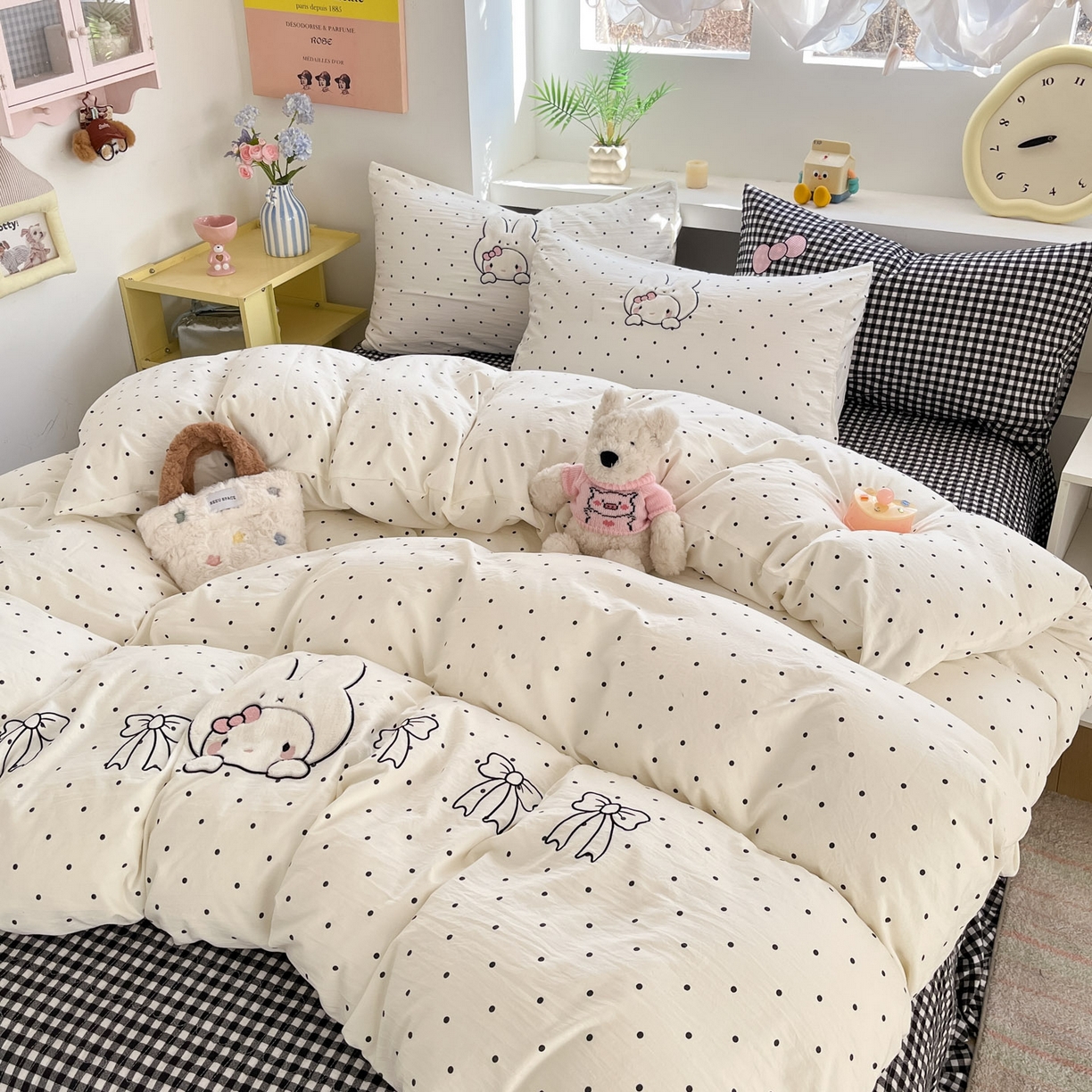 91家纺网 家纺一手货源 找家纺 （总）格真 2026新款古法水洗棉云感纱立体绣花贴布绣单品枕套被套三件套