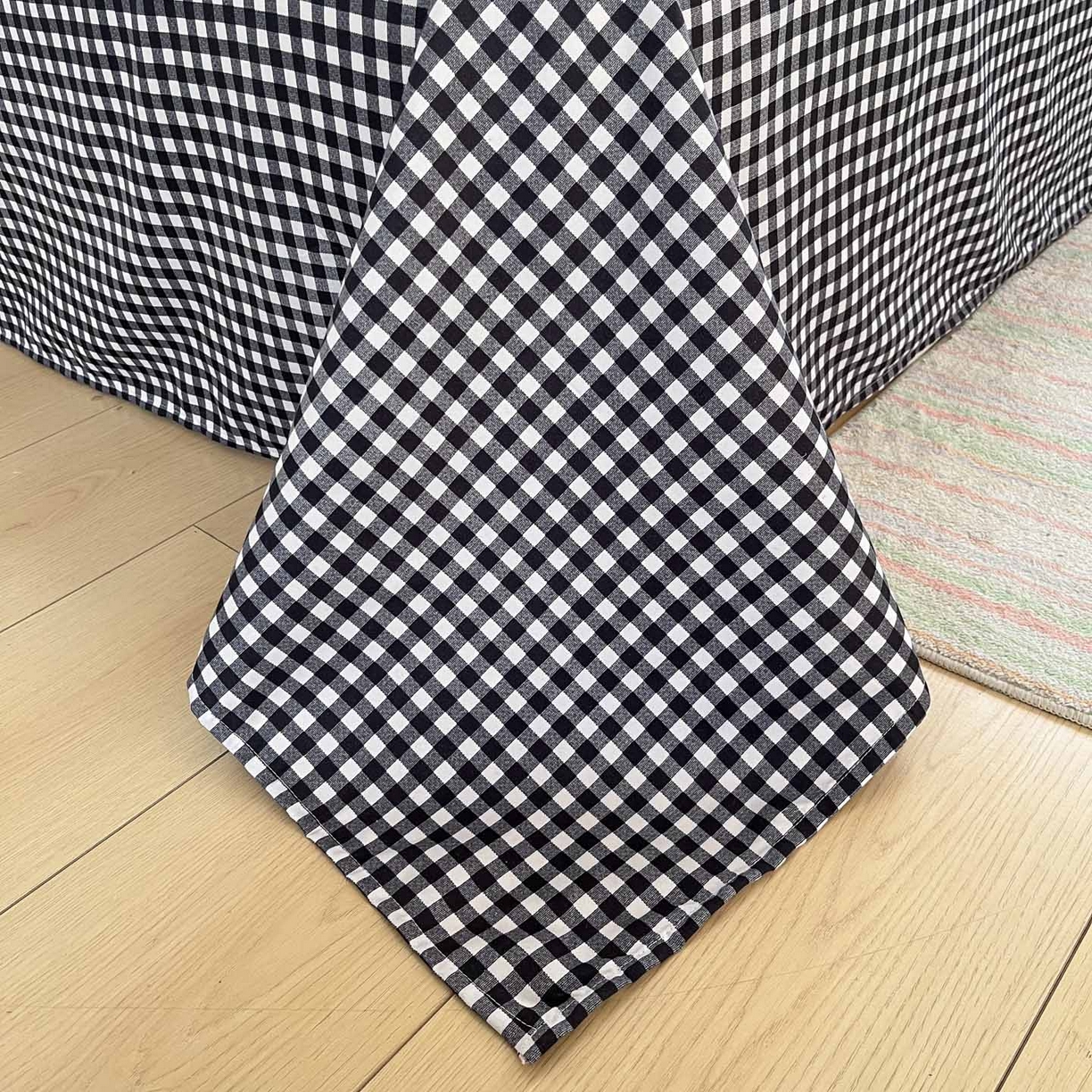 91家纺网 家纺一手货源 找家纺 格真 2026新款立体绣花贴布绣单品枕套被套三件套 小白兔波点粉