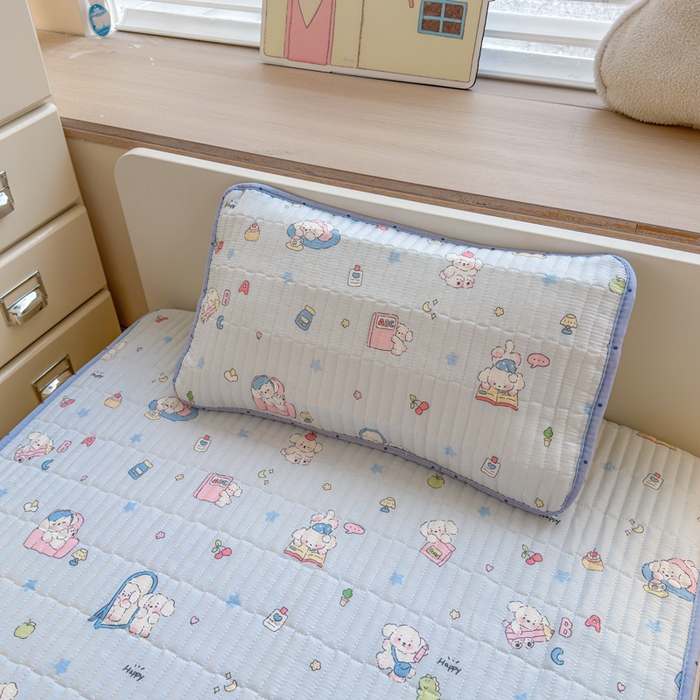 91家纺网 家纺一手货源 找家纺 禧缘家纺（原梦想家） 2026新款全棉夹棉婴童床盖 达乐宝贝--绑带款