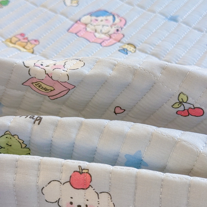 91家纺网 家纺一手货源 找家纺 禧缘家纺（原梦想家） 2026新款全棉夹棉婴童床盖 达乐宝贝--绑带款