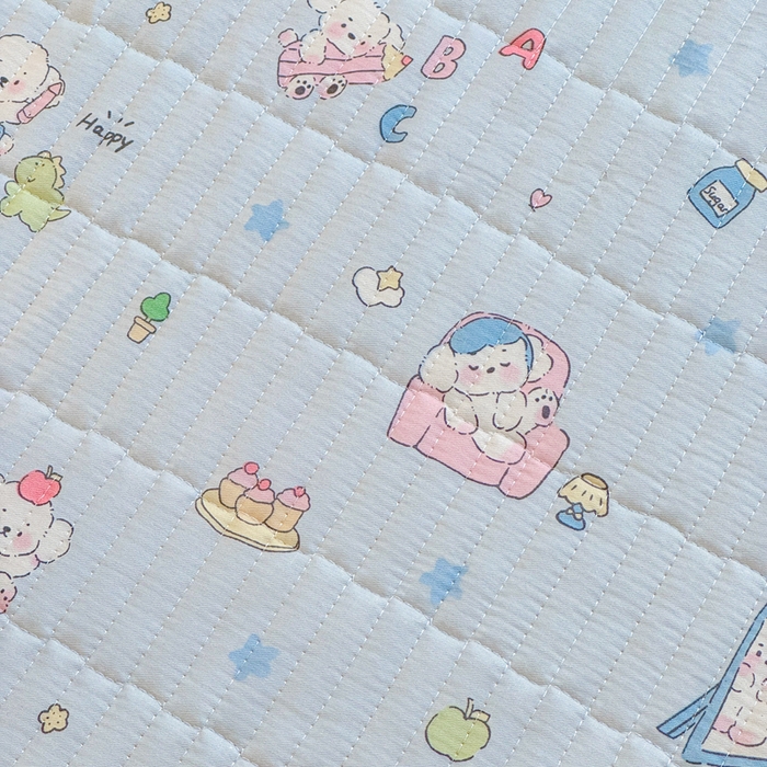 91家纺网 家纺一手货源 找家纺 禧缘家纺（原梦想家） 2026新款全棉夹棉婴童床盖 达乐宝贝--绑带款