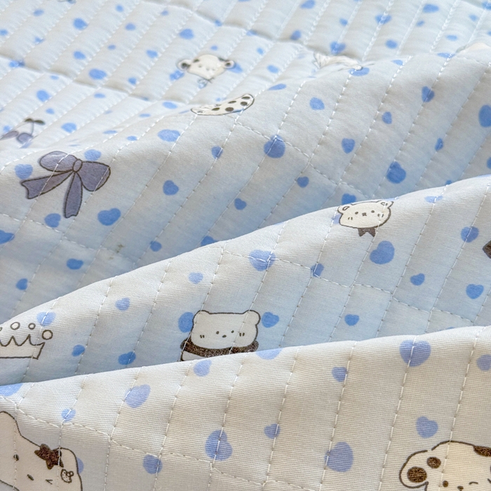 91家纺网 家纺一手货源 找家纺 禧缘家纺（原梦想家） 2026新款全棉夹棉婴童床盖 喵趣日记--绑带款