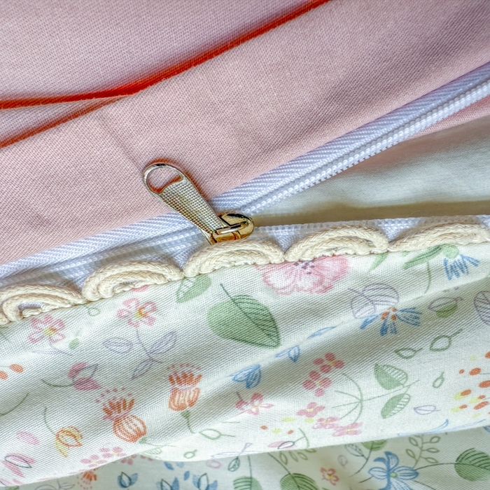 91家纺网 家纺一手货源 找家纺 宅家居 2026爆款田园风甜美小清新喷气印花纯棉四件套韩式圈圈花边40支全棉三件套 花香