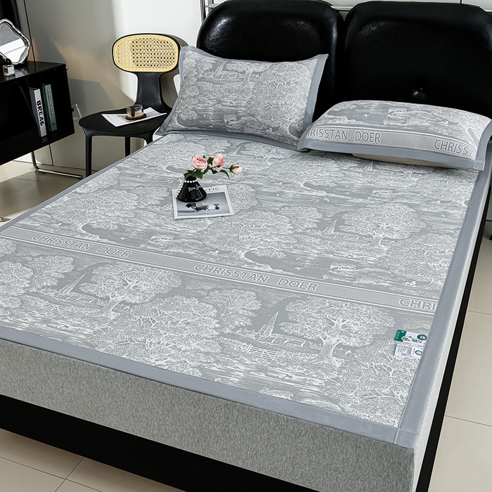 91家纺网 家纺一手货源 找家纺 （总）薇梦蚊帐 2026新款提花宽边冰丝凉感软席