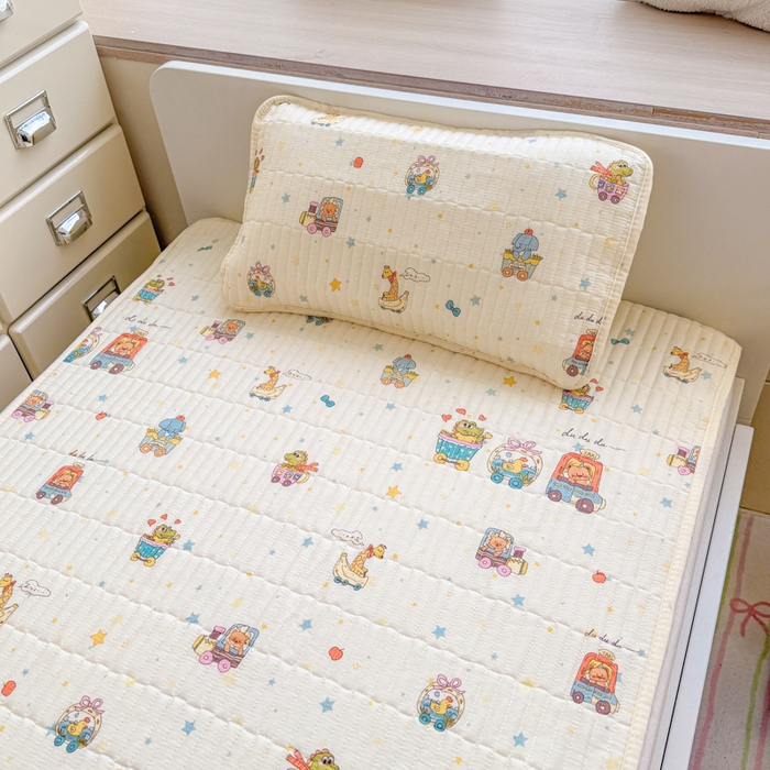 91家纺网 家纺一手货源 找家纺 禧缘家纺（原梦想家） 2026新款母婴级儿童全棉夹棉枕套 萌趣伙伴