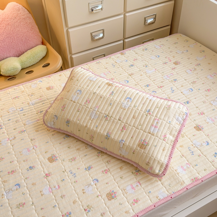 禧缘家纺（原梦想家） 2026新款母婴级儿童全棉夹棉枕套 幸运鸭